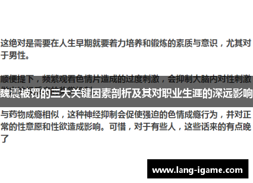 魏震被罚的三大关键因素剖析及其对职业生涯的深远影响